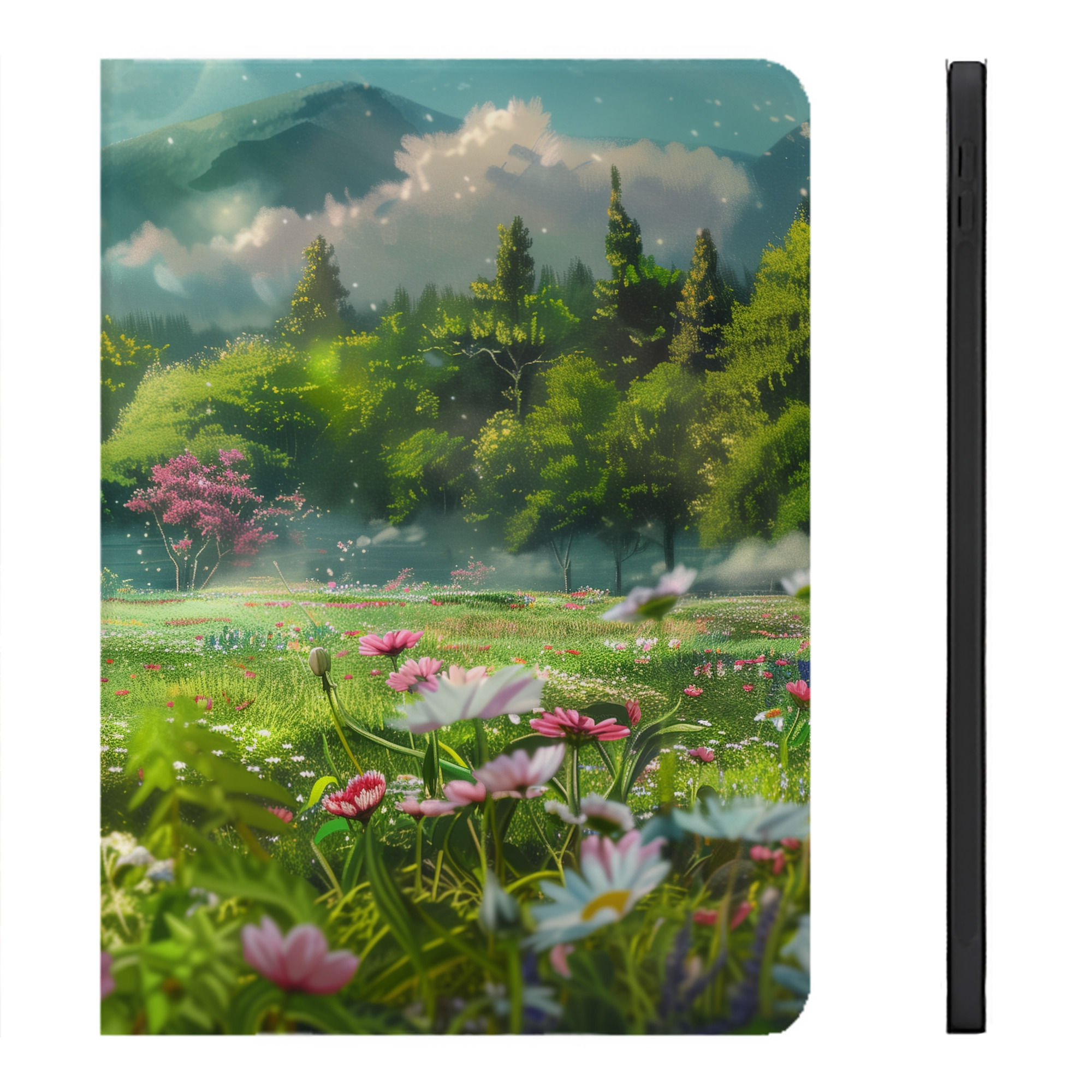 （画像用） となりのトトロ 草壁メイ 草壁サツキ My Neighbor Totoro Satsuki Kusakabe Mei Kusakabe IPadケース ペンホルダー付き ブックスタイルデザイン